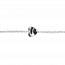 Collana donna metallo rodiato Dark love cuore grigio mini