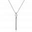 Collana donna metallo rodiato Waterfall cuore mini