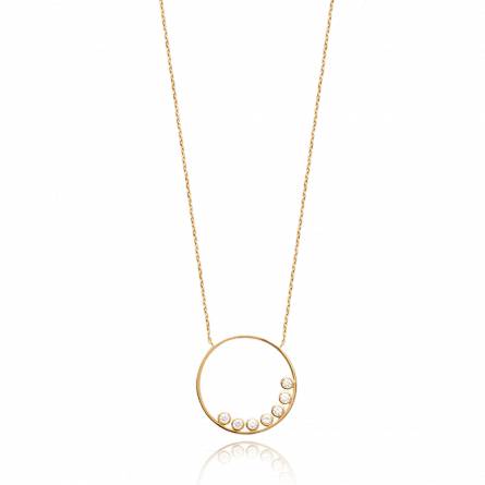 Collana donna placato in oro Lucette arrotondato