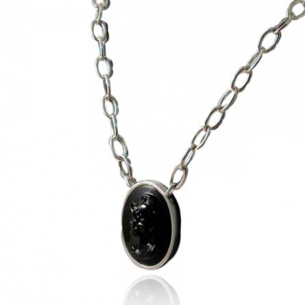 Collana uomo argento Achim nero