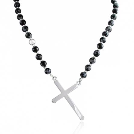 Collana uomo argento Monacale  nero