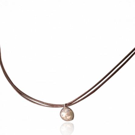 Collana uomo argento Sportif  marrone