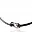 Collana uomo cuoio BIKER  nero mini