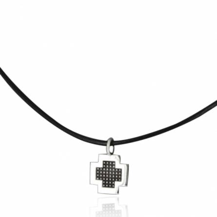 Collar hombre piel Pixelisée 