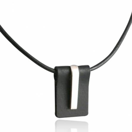 Collar hombre plata Biker