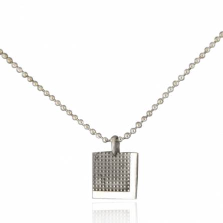 Collar hombre plata Pixelisée 