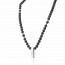 Collar largo hombre plata Tibetain  negro mini