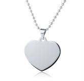 Collier acier coeur