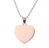 Collier acier coeur