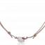 Collier argent et cordon coton Kitty rose Nanor mini