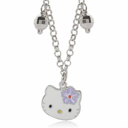 Collier argent facette Kitty violet Naneto