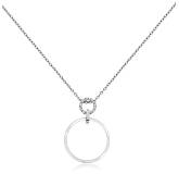Collier blanc acier et céramique Luna