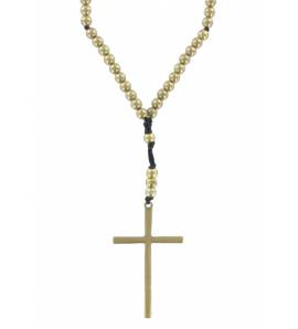 Collier chapelet croix or
