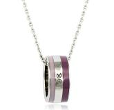 Collier color block rose Clyda
