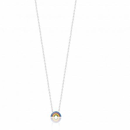 Collier enfant argent Oena multicouleur