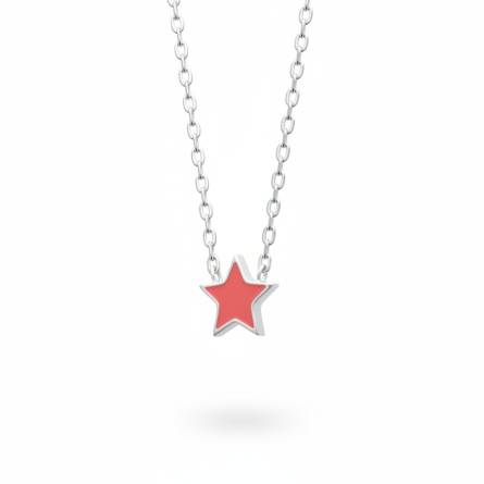 Collier enfant argent Stelly etoile rouge
