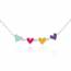 Collier enfant argent Tadros coeur multicouleur mini