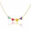 Collier enfant plaqué or Sandria coeur multicouleur mini