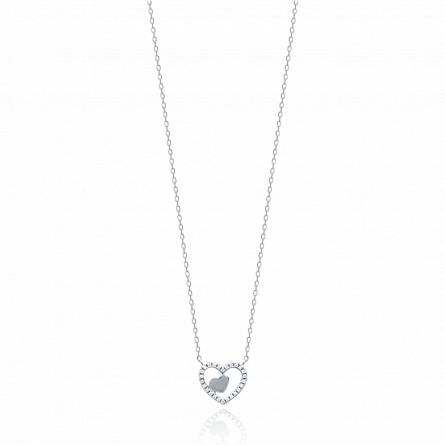 Collier femme argent Adicia coeur