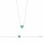 Collier femme argent Almorim coeur turquoise 2