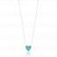 Collier femme argent Almorim coeur turquoise mini