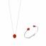 Collier femme argent Caplanne rouge 2