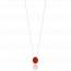 Collier femme argent Caplanne rouge mini