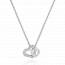 Collier femme argent Double romance coeur mini