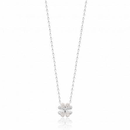 Collier femme argent Fuva trèfle