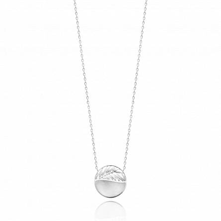Collier femme argent Naissime ronde blanc