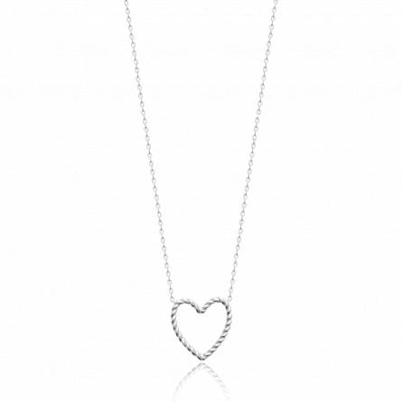 Collier femme argent Saphon coeur