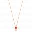 Collier femme plaqué or Aissata ronde rouge mini