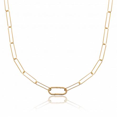 Collier femme plaqué or Aneda