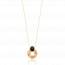 Collier femme plaqué or Niame noir mini
