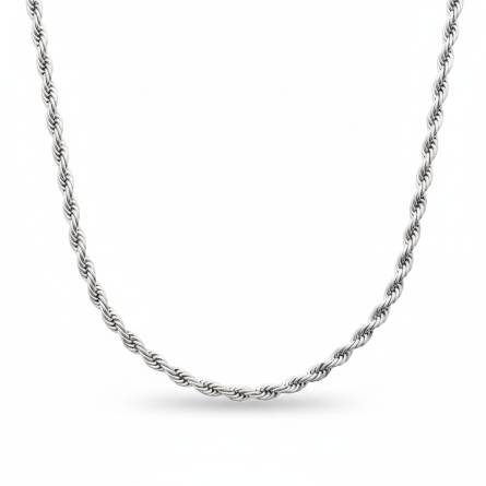 Collier homme acier Savin corde
