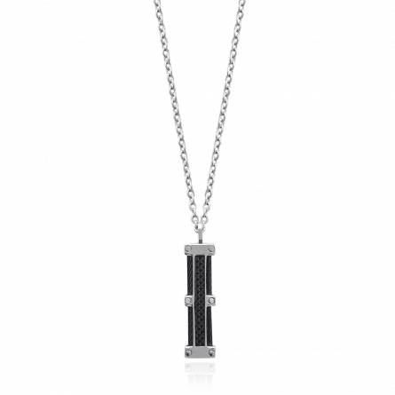Collier homme carbone Ision noir