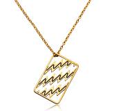 Collier Kenzo doré laque noire Avida