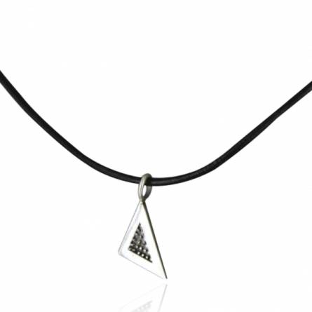Collier Minimaliste triangle cuir 