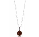 Collier multistrass cristal marron