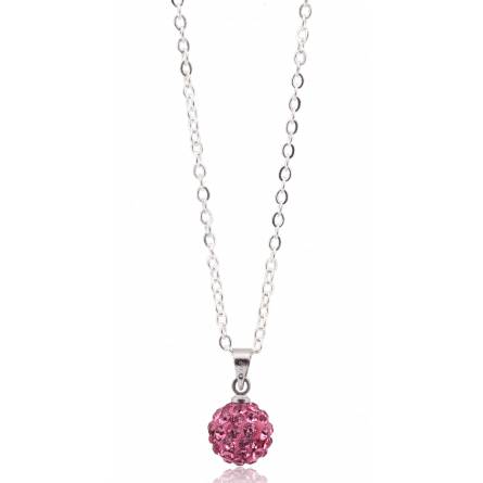 Collier multistrass cristal rose