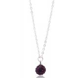 Collier multistrass cristal violet