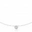 Collier or blanc diamant rond mini