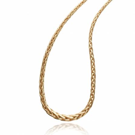 Collier plaqué or maille palmier 4/7 mm