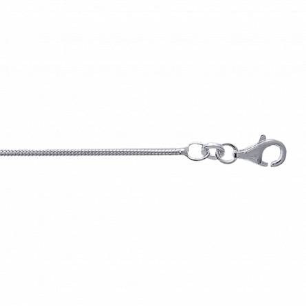 Cordão feminino prata cobra