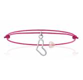 Cordon coeur rose Colombe