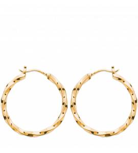 Créoles plaqué or torsadée 2.5cm