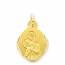 Diamond Shaped St Christopher Gold Pendant mini