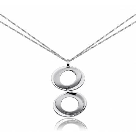 Double anneau symbiose necklace