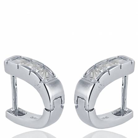 Earring silver horseshoe