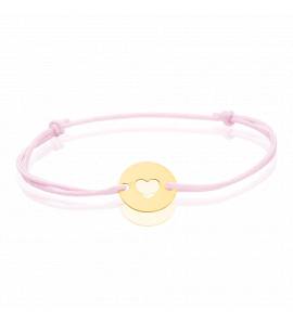 Fils et Cordon enfant or Dracy médaillon rose